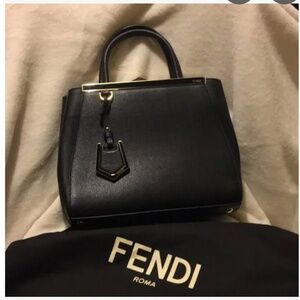 Authentic Fendi black leather purse.